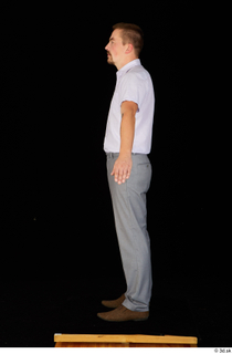  Oris brown shoes business dressed grey trousers standing white shirt whole body 0011.jpg